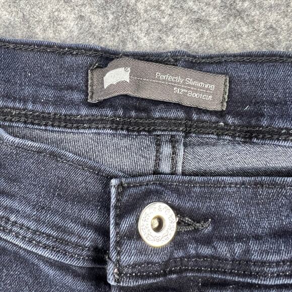 Levi's 512 Bootcut Jeans Womens 10M Or 30x32 Perfectly Slimming Ladies Dark Wash - Picture 3 of 9